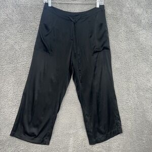 Lord & Taylor Pants Women's Size 6 Black Identity 95% Silk Chino Accent Pockets